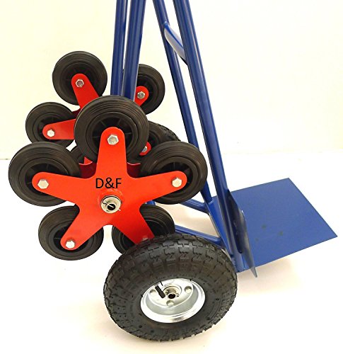 Sackkarre / Treppensackkarre 200Kg Stahl mit 5 Sternförmigen Zusatzrädern für Treppenaufgang - 2
