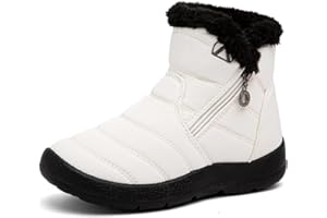 GOGOUP Botas de Nieve para Niños Niñas Invierno Calentar Forradas de Piel Botines Impermeables Planas Botas Calientes y Antideslizant