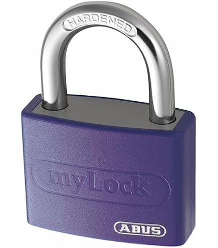 ABUS T84MB/40 Cadenas Nautic Inox 40 Mm Rouge – Verrouillage Sans Clé Pression, Idéal Extérieur, Casier, Valise, Coffre