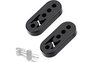 YDHfdc 2 Stücke Auspuff Gummi Aufhänger 4 Löcher Auspuff Isolator Auspuff für Die Autos Schalldämpfer für Meisten Auto (Schwarz)