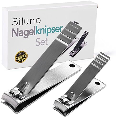 Nail Clipper for Fingernails &amp; Toenails - 2 Pack - Stainless Steel - Nailclipper Fingers Toes Manicure Trimmer Tool