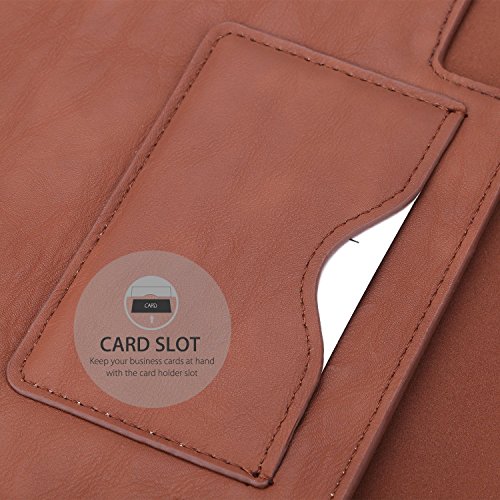 MoKo Surface Pro 3   4  Pro 2017 Sleeve H  lle - PU Leder Tasche Schutzh  lle Lederh  lle Wallet Case Leather Sleeve Aktentasche mit Karten-Slot f  r 
