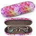 Produktbild Hardcase Brillenetui Sonnenbrillenetui Brillenbox Kunststof Clamshell-Art-Brillen-Fall mit Brille-Reinigungstuch (Watercolor Hand)