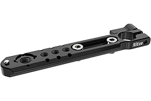 Nitze NATO Rail con Morsetto Rod 15 mm, Sgancio Rapido NATO Rail in Lega di Alluminio con Anti-off Pin e Più Punti di Montaggio, NATO Rail Compatibile con Supporto Monitor NATO,EVF (5"/127 mm)–N49-NC5