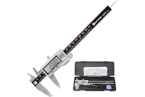 Suwmiarka cyfrowa KETOTEK, elektroniczne suwmiarki noniuszowe 150 mm 6 cali, suwmiarki Precyzyjne narzędzia pomiarowe Mikrometr ze stali nierdzewnej, średnica głębokości z ekranem LCD