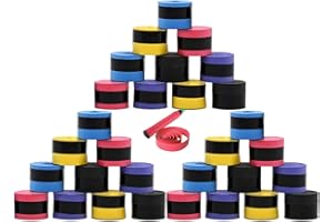 QUUPY Lot de 30 robinets antidérapants et absorbants pour raquette de tennis, badminton, multicolore