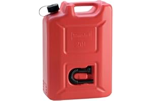 hünersdorff 802060 Professional Fuel Canister 20 Litres for Petrol, Diesel and Other Hazardous Substances, UN Approval, Made in Germany, TÜV-Tested Manufacturing, Red