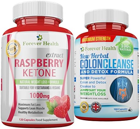 RASPBERRY KETONE + COLON CLEANSE Super Strong FAT BURNER For FAST WEIGHT LOSS ! Raspberry Ketones 1000mg Slimming Tablets - Specially Formulated To Increase Metabolism and BURN FAT FAST ! Research has shown this to be Especially Effective in Shifting Hard to Reach BODY FAT in areas such as around the STOMACH and HIPS ! AMAZING Fat Burner from FOREVER HEALTH ! Lose Weight and Slim Fast ! 120 x Diet Pills + 120 Cleanse Tablets - FREE UK DELIVERY + FREE DIET PLAN With Every Order