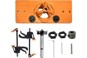 PEESHON Gabarit de charnière de 35 mm Gabarit de Trou Charniere Guide de Perçage Charniere Localisateur，Guide de Perçage Charniere pour Menuiserie