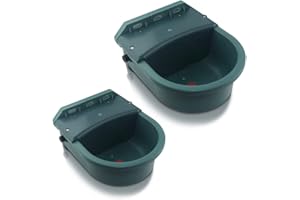 FRATRISPRO 2 Stück Tränkebecken 4 Liter aus Kunststoff | automatische Tränke mit Halterungen | Schwimmertränkebecken Pferde Rinder Schafe Schwimmer Hunde