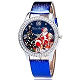 Heiße Weihnachtsuhr LSAltd Männer und Frauen Neue Art und Weise Weihnachtsmann Druck Quarz Uhr beiläufige Uhren Elegantes Armband Weihnachts Unisex Uhr