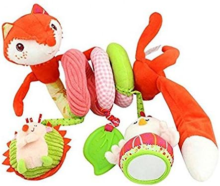 Stroller Toy Fox Bed Hanging Toys, Spiral Activity Toy Swings,Baby Seat Handles,Shopping Cart Fandles,Stroller,etc Spiral Hanging Toys for 3 Months Up