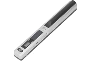 JECTSE Escáner Portátil, Pantalla Clara Formato JPG PDF Versátil Plug and Play Escáner Fotográfico Portátil de 3 Modos Escaneo Rápido para Empresas (Silver)