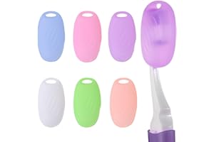 Irikdescia 6 fundas para cepillos de dientes de silicona, para cepillos de dientes eléctricos y manuales, para viajes y uso doméstico (6 colores)