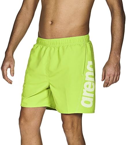 ARES5 Arena Fundamentals Men Logo Swim Shorts, Men, arena Herren Badeshort Fundamentals Logo, leaf-White