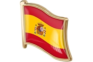 PINICECORE Spagna Bandiera Pin Badge Di Metallo Spilla Spilla Spanish Flag Regalo Della Novità Risvolto Tie Pin Badge Accessori