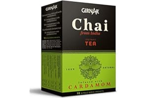 Té Chai Latte instantáneo Cardamomo GIRNAR 100gr (10 bolsitas de 10gr) - Te Chai - Tea Latte - Chai Te - Powder - Te Negro- Te Latte