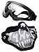 Produktbild Coxeer Mesh Gesicht Schädel Maske Airsoft Halbmaske Ausrüstung Stahl Airsoft Masken (Goggles Black and White)