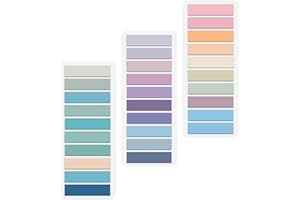 CICILIAYA 600pcs Tabs Page Markers Morandi Sticky Index Tabs,Transparent Sticky Notes Book Markers Tabs Label Stickers Index Tabs for Reading Notes, Classify File (600pcs)