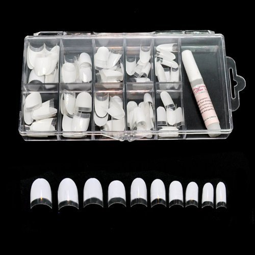 100pcs Round Tips (100pcs w/ tip box) - White CODE: #475W