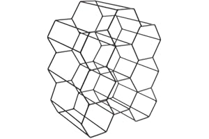 THE HOME DECO FACTORY Home Deco Factory KA3041 Weinregal, schwarzes Metallgeflecht, Aufbewahrung für 9 Flaschen, Einheitsgröße