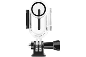 Hensych 30M Carcasa impermeable subacuática Funda protectora para cámara Insta360 GO 2 con adaptador base y tornillo, carcasa de buceo cubierta de agua (transparente)