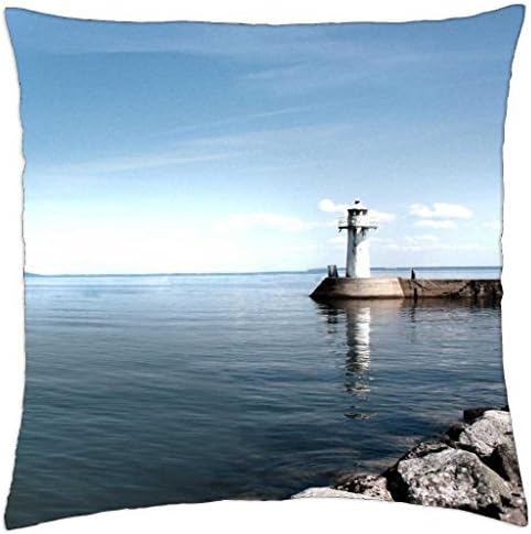 iRocket - Sea and Lighthouse - Throw Pillow Cover (18" x 18", 45cm x 45cm)