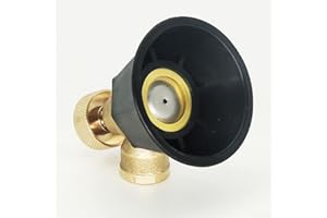 DAZZLEEX Boquillas de nebulización de jardín, boquilla ajustable de atomización agrícola, de riego de jardín, boquilla ciclónica negra de cobre