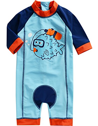 Vaenait Baby 0-24M Infant Boys Longsleeves One piece Swimsuit Baby Diver L