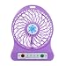 Produktbild LIMITA Tragbarer wiederaufladbarer LED-Lichtlüfter-Luftkühler Mini-Schreibtisch-USB-18650-Akku-Lüfter (Lila)