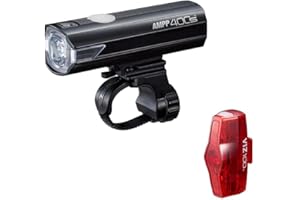 CatEye Bike Lights Set - 400 Lumen LED Front Bicycle Light Front & Back with OptiCube Lens | Multiple Modes, 60hr Battery Life MTB | Rechargeable Cycling Lighting for Night Riding | CatEye Accessories