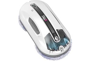 SMARTBOT Robot Limpiacristales - Bajo Consumo de Corriente (80W) - Limpiacristales eléctrico 3 años garantía 12 Trapos de Microfibra - Sistema de Navegación y Anticaída HOBOT-R3 Robot Limpiacristales