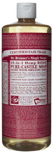 Dr. Bronner 'S Magic Soaps 18 In 1 Pure Castile Soaps Rose 32 Fl Oz
