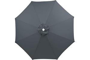 nonotse Balkon Sonnenschirm Umtauschdeckel,Sonnenschirm Ersatzbezug 3m 6/8 Streben,Knickbar Sonnenschirm Umtauschdeckel,Sonnenschirm Umtauschdeckel(Nicht Schirmrahmen enthält und Sockel)