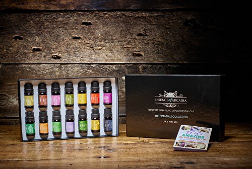 Top 14 LUXUS 100 % Pure Aromatherapie Ätherische Öle Top 14 Set (10 ml), zur therapeutischen Anwendung + KOSTENLOSES Rezept-Heft - 4