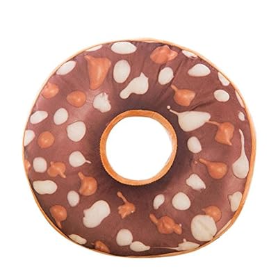 Kolylong Coussin, Kolylong Donut Coussin 38cm Chocolat Coussin de siège Douillet Salon (38CMX38CMX7.5CM, B)