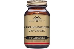 Solgar Choline 250 mg/Inositol 250 mg Vegetable Capsules - Pack of 50 - Supports Metabolising Nutrients - Improves Transport of Fat for a Clear Liver - Vegan and Gluten Free