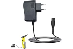 AZLANWAY 5,5V Chargeur pour Karcher Lave Vitre WV2, WV 2 Plus, WV1, Cable Alimentation pour Nettoyeur Lave Vitres Kärcher WV60, WV70, WV75, WV5, WV55 Adaptateur Secteur pour Nettoyeur de Fenêtres