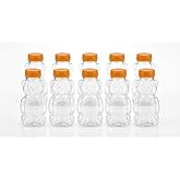 Orret Home 10 Adet 250 ml Ayıcık Şeklinde Pet Şişe BPA İ&ccedil;ermez Ayıcıklı Şişe Meyve Suyu ve Su Şişesi Okul Kreş Piknik ve G&uuml;nl