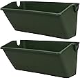 Cabilock 2pcs Lip Gloss Containers Wall Planter Outdoor Plastic Planter Wall Pocket Planter Deck Rail Pot Hanging Garden Background Wall Pot Wall Mounted Pot The Fence Wall Basin Railing
