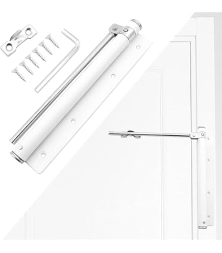 Chiudiporta A Molla Ibfm In Alluminio Verniciato Argento - Per Porte Interne Ed Esterne - Foto 2