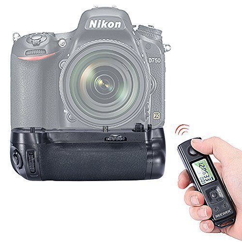 Neewer Bloc Batterie Grip Vertical Poign  e d Alimentation Vertical Pour Nikon D750 DSLR Multi-Alimentation 2 4 Ghz T  l  commande Sans Fil Bloc de Poign  e Grip Remplacement pour MB-D16  avec T  l  commande
