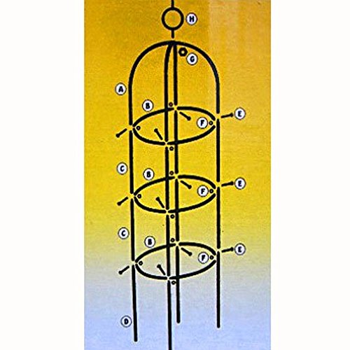 Ranksäule Rankhilfe Blumengitter Rankgestell, 1,85 Meter - 3