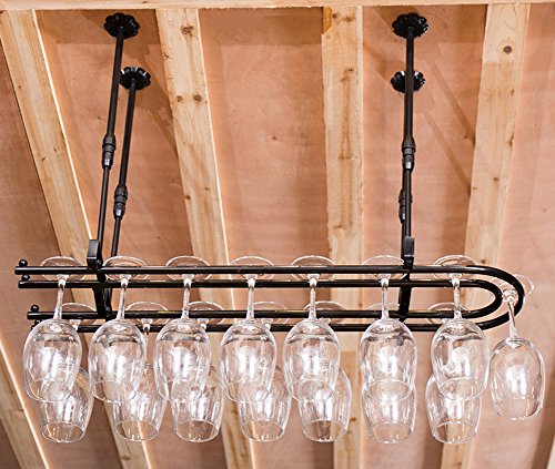 Preisvergleich Produktbild HJHY® Becherhalter Inverted Household Hohe Becherhalter hängende Ornamente Rotwein Glashalter Creativity Continental Einfache Wein Glas Rack Boutique / Maison / Bar (Farbe : #2, größe : 60*25cm)