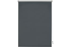 GARDINIA Deco Company Tenda a Rullo Termica Con Rivestimento Termico, Montaggio a Incastro, Altamente Riflettente, Risparmio Energetico, Oscurante, Materiale di Montaggio Incluso, Antracite, 40 x 150 cm