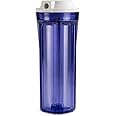 iSpring HC12 1/4'' Clear Water Filter Housing for Reverse Osmosis System, 2.5 Inch x 10 Inch Filters, Pack of 1