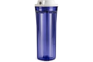 iSpring HC12 1/4'' custodia filtro acqua trasparente per sistema di osmosi inversa, filtri da 2,5 pollici x 20 pollici, confezione da 1