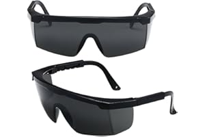 HSLPSM 2 Stück IPL Lichtschutzbrille, Aufbewahrungsbox-Set, 200nm-2000nm WellenläNge Laserschutzbrille, Die HPL/IPL Haarentfernung Mit UV-C-Schutz, Kosmetischen Augenschutz Laser-Haarentfernung