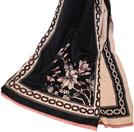 Women's Scarf Elegant Wrap Shawl Double Sided Fashionable Scarf - Scarves,Black-L