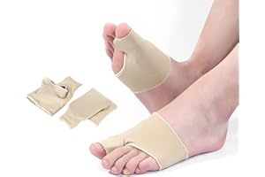 Jinpojun 1 Paio di Tutori Alluce Valgo, Correttor con Protezione in Gel Integrata, per Alleviare Il Dolore